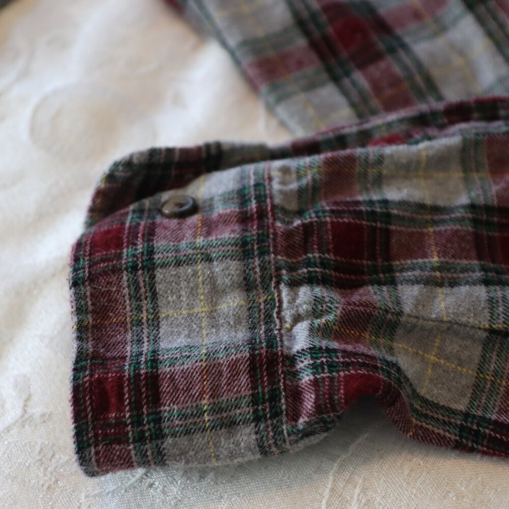 St John's Bay Quality Menswear 100% Cotton Flannel Plaid Button Down Size Medium - Picture 7 of 15